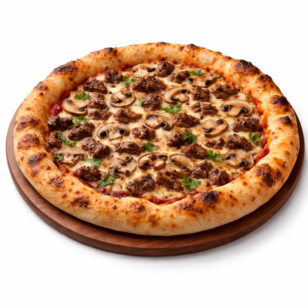 Kavurmalı Pizza menü ürünü